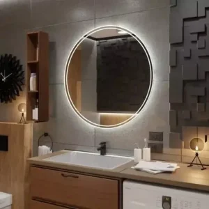 Miroir Rond LED 120 cm - Éclairage Haut de Gamme et Confort Inégalé