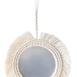 Miroir Rond Macramé