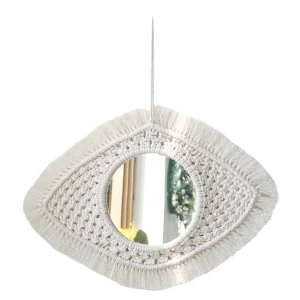 Miroir Macramé Blanc