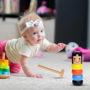 Woodenman - Anneaux bonhomme en bois