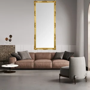 Grand Miroir Doré Rectangulaire 80x180 cm - Charme et Raffinement