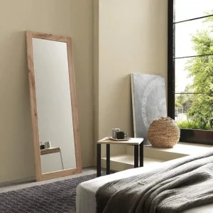 Miroir en Bois Chêne Brut 160x60 cm - Miroir au Sol ou Mural