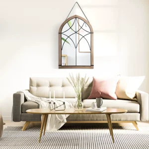 Miroir Industriel Bois et Métal 93×60 cm – Style Atelier Mural