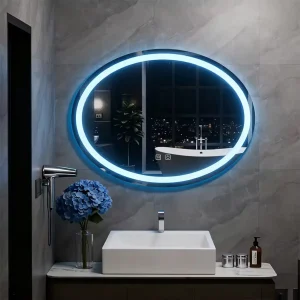 Miroir Oval Salle de Bain - Antibuée & Lumineux
