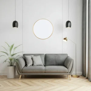 Miroir Rond Doré 40 cm - Raffinement Minimaliste pour Vos Murs
