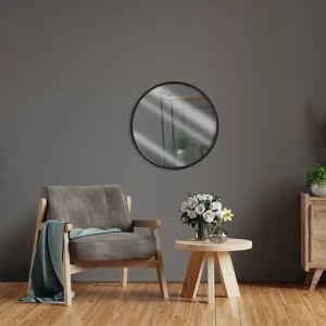 Miroir Rond Noir – Intemporel et Raffiné