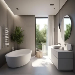 Miroir Salle de Bain Lumineux 100 cm Rond avec Affichage Digital et Fonction Anti-Buée